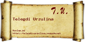 Telegdi Urzulina névjegykártya